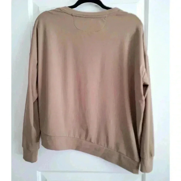 Rudsak Tan Asymmetrical Long Sleeve Sweater Size Large - Picture 2 of 6